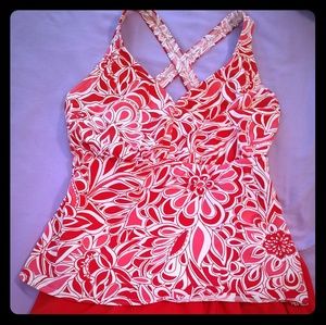 GUC Lands End Underwire tankini with skirted botto